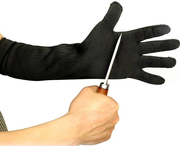 Stainless Steel Wire Long Arm Sleeves Cut Resistant Gloves