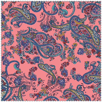 Paisley Rayon Challis Digital Printing Fabric